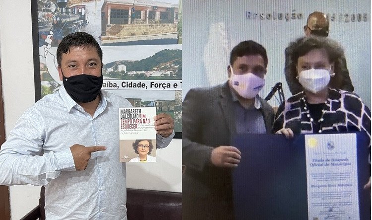 Prefeito de Além Paraíba envia representante ao lançamento do livro da Médica Margareth Dalcolmo que remete a ele exemplar autografado