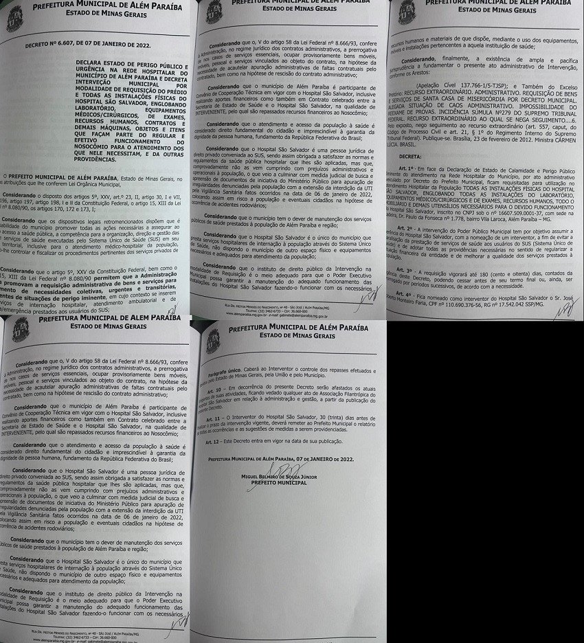 URGENTE: Prefeitura decreta intervenção no Hospital, afasta a Diretoria e assume a direção da Instituição