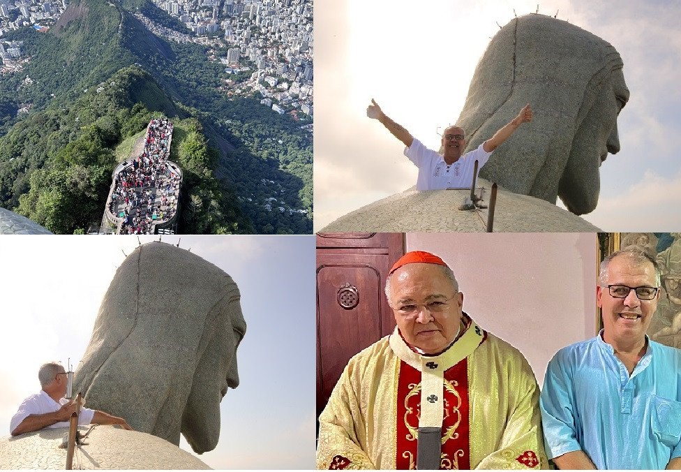 40 Anos de Carreira: Jornalista Dauro Machado visita o interior da Estátua do Cristo Redentor dentro das comemorações de suas 4 décadas de jornalismo