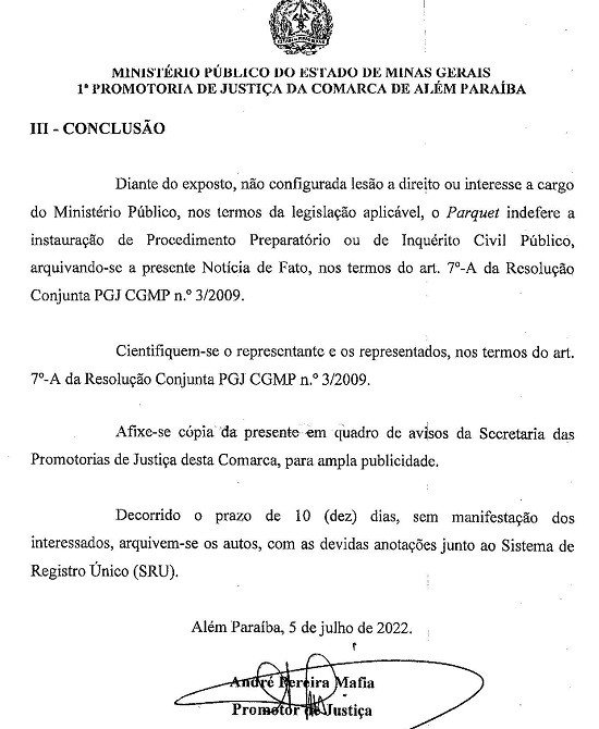 Ministério Público arquiva denúncia de Vereador contra o Jornal A Gazeta