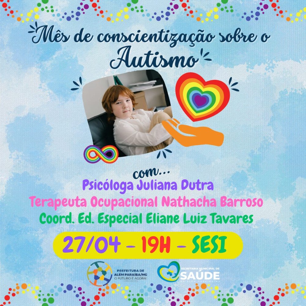 Secretaria de Saúde realiza ações de conscientização do TEA - Autismo. É o abril azul