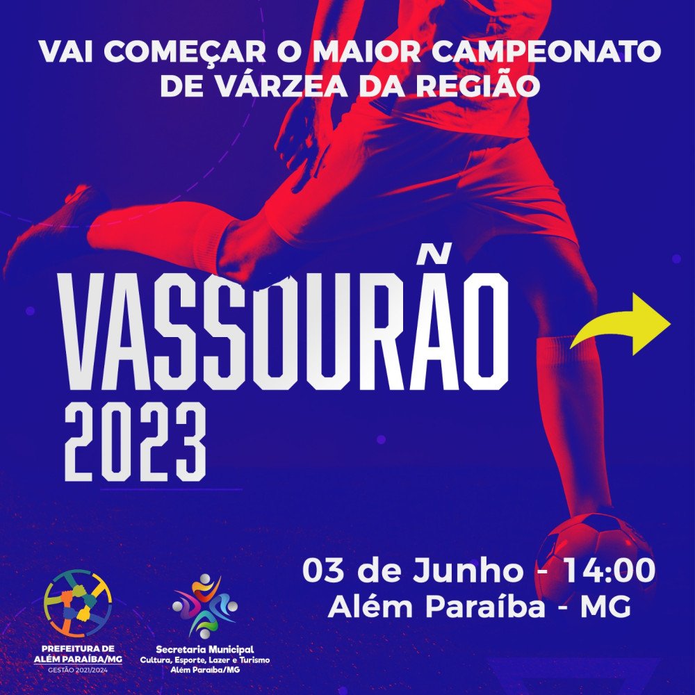 Campeonato Vassourão 2023, o maior do gênero da região começa no dia 3 de junho, as 14 horas