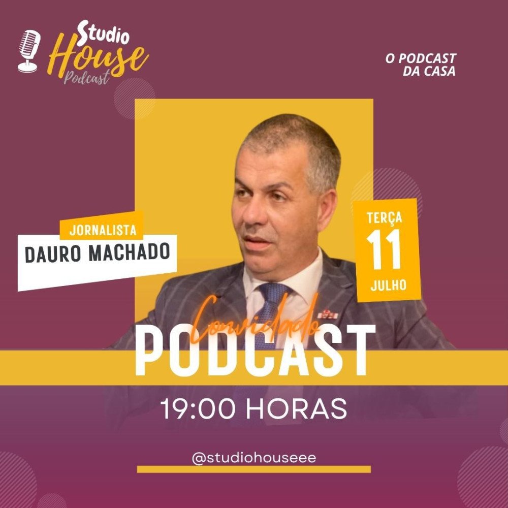 Dauro Machado será o entrevistado no PodCast da Stúdio House amanhã, 19 horas. Imperdível