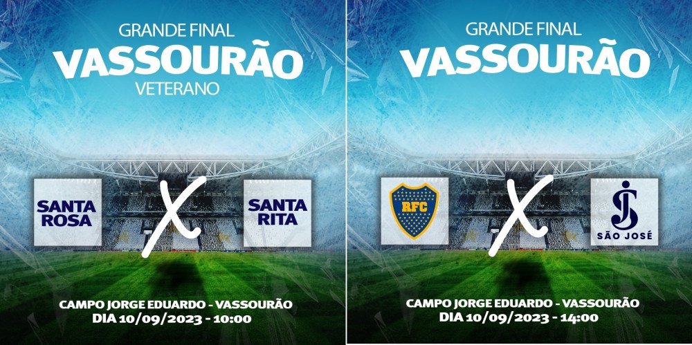 Campeões do Vassourão 2023 serão conhecidos no domingo, 10 de setembro
