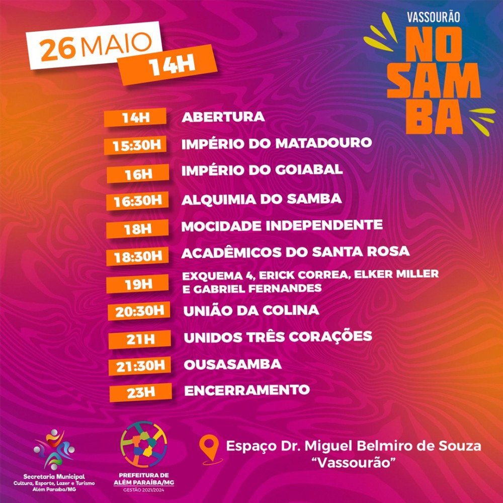 Domingo tem Vassourão no Samba que promete ser mais uma vez um grande sucesso