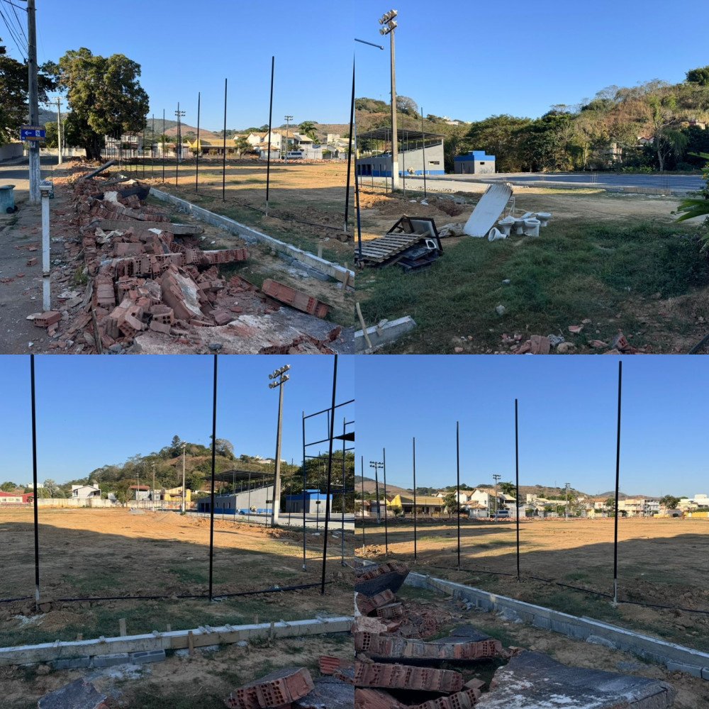 Novo Estádio Municipal: Apesar do preconceito de uma minoria, muro em torno do campo foi derrubada. O local será uma grande esplanada