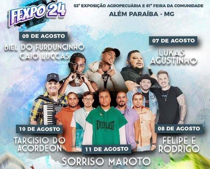 FEXPO 2024: Além Paraíba está no clima da festa que começa hoje, 7 de agosto