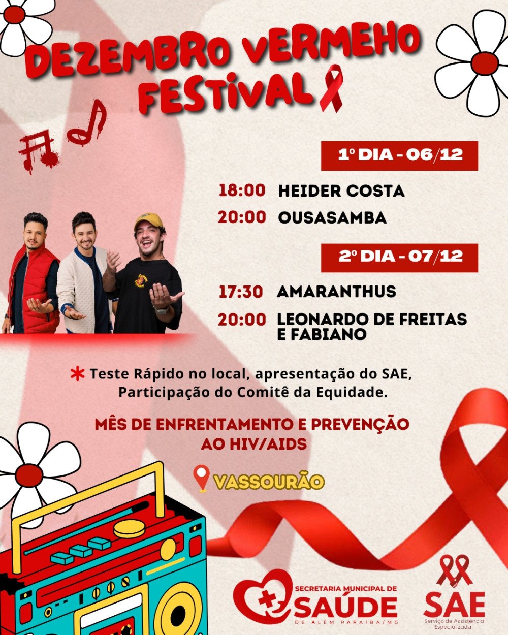 Prevenção a AIDS: Prefeitura convida a população para o Dezembro Vermelho