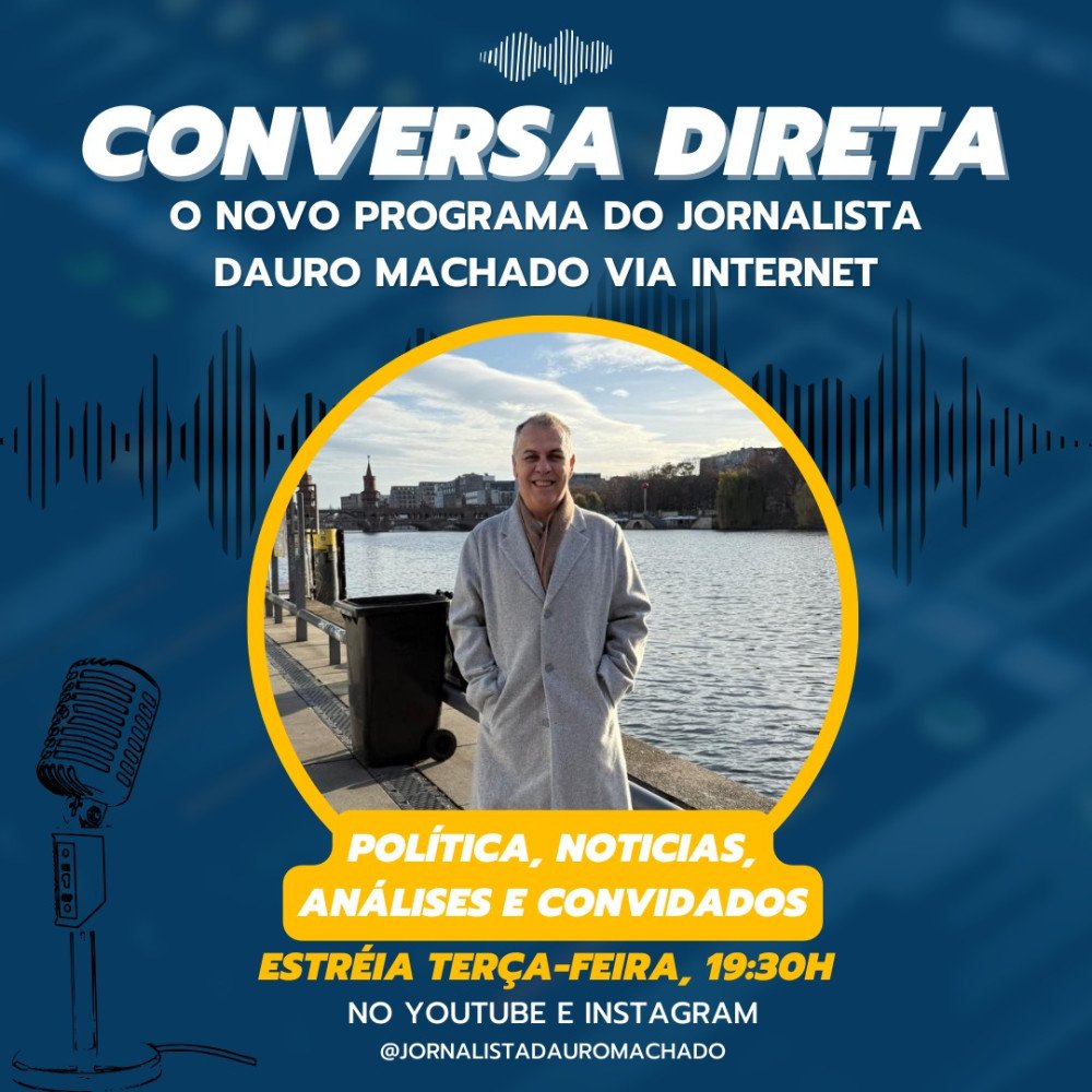 Dauro Machado começará dia 4 com seu novo programa semanal via internet.