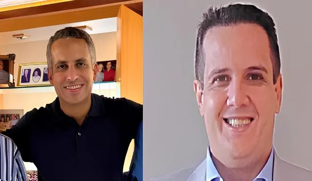 Os Pré Candidatos a Deputado Paulo Filho (à direita) e Dimas Fabiano (à esquerda)