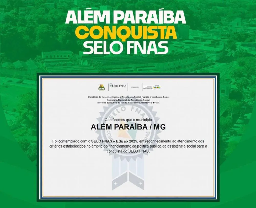 ALÉM PARAÍBA CONQUISTA SELO FNAS