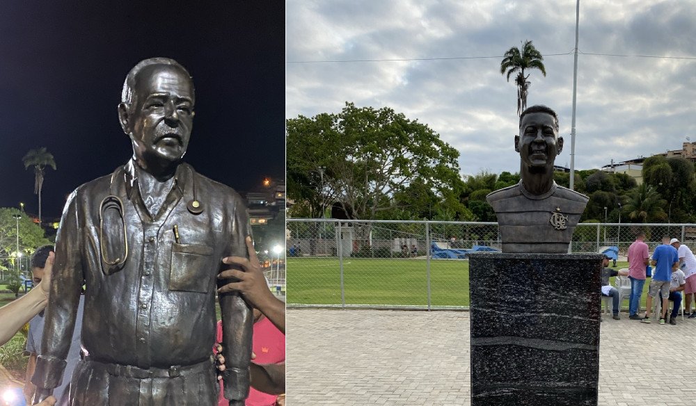 Esculturas e placas inauguradas no antigo Vassourão não foram custeadas com dinheiro público mais por cotização de amigos