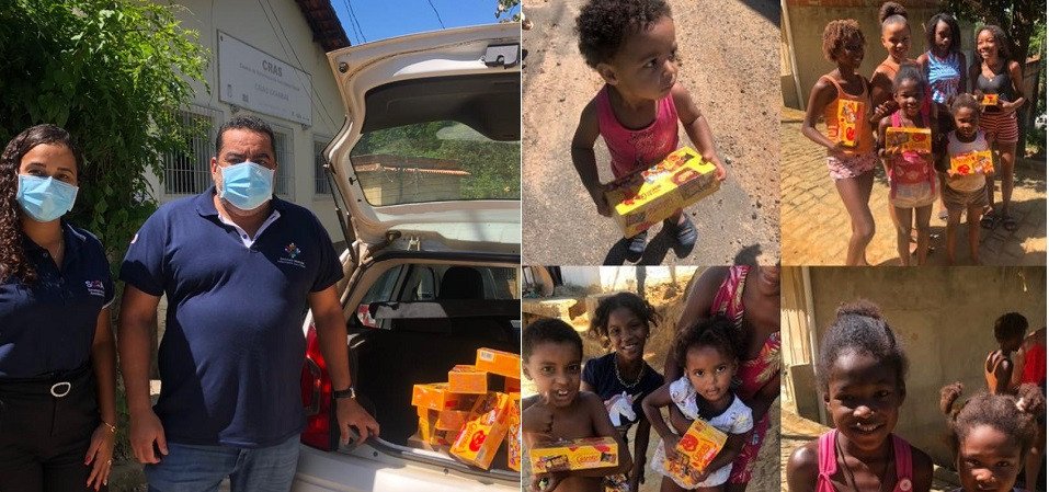 Primeira Dama participa de distribuição de chocolates para crianças carentes em parceria com a MG Produções