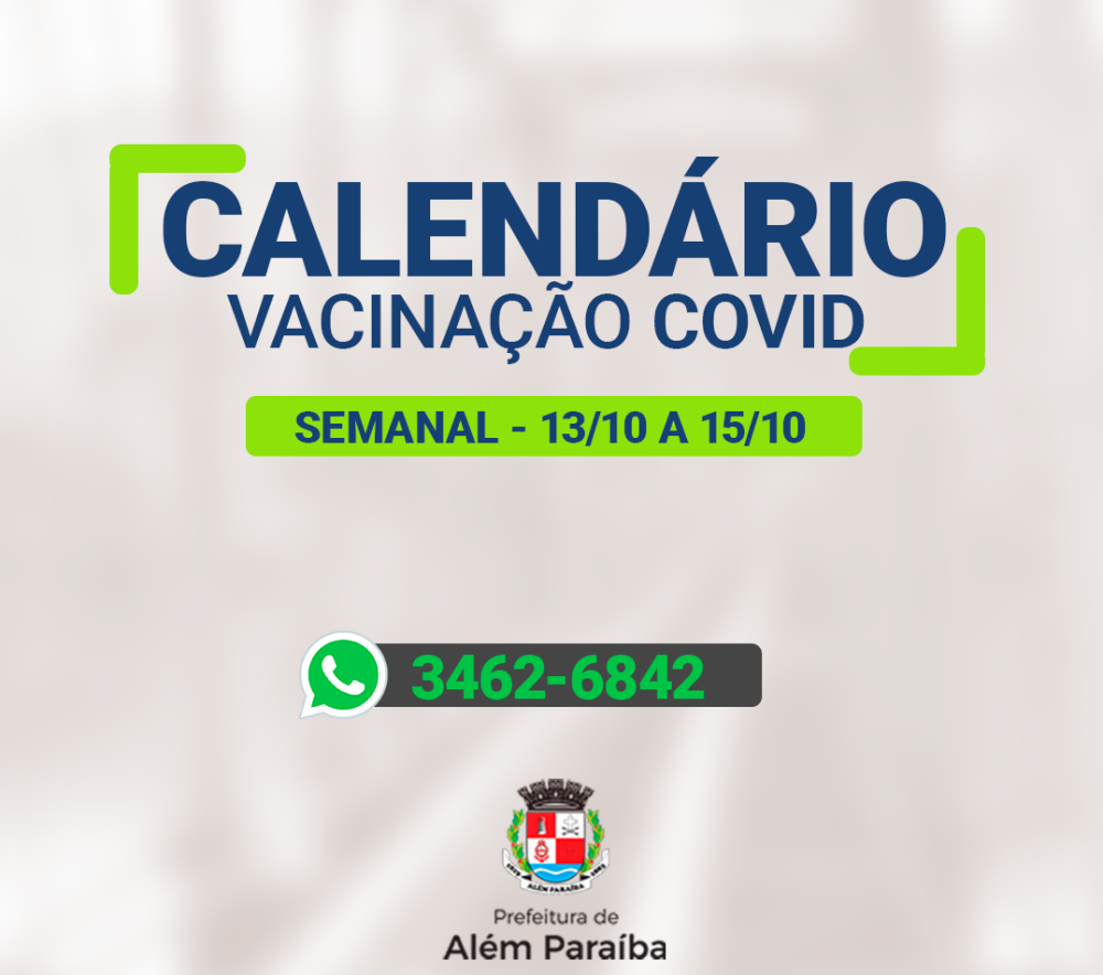 Prefeitura divulga calendário da vacinação para a próxima semana