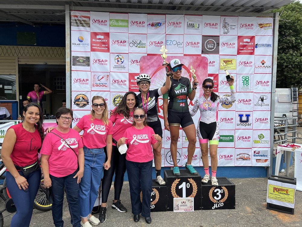 Prefeito cumprimenta Voluntárias Sociais pelo sucesso do 1º Pedal Rosa, realizando ontem pelas Voluntárias Sociais, com apoio da Prefeitura